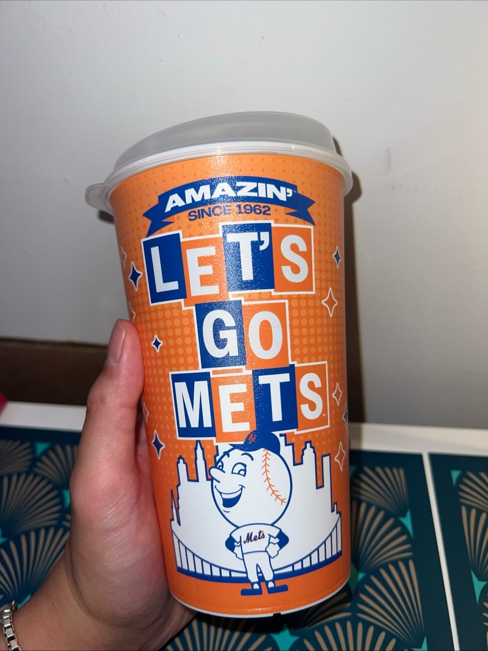 2025 New York Mets Mr. Met 32 oz Souvenir Cup (SGA) with drinking cap